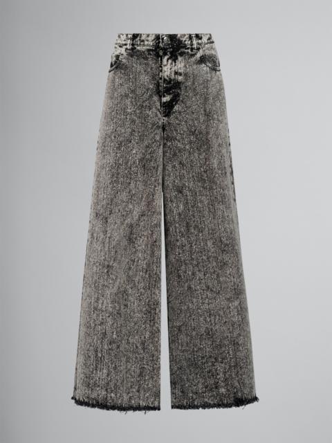 Marni BLACK DENIM WIDE-LEG TROUSERS