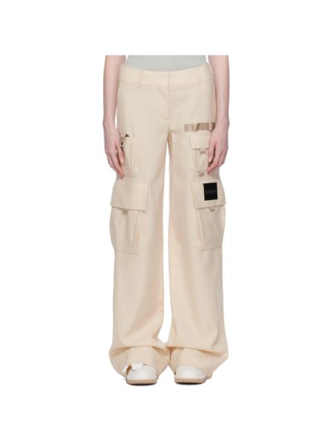 Off-White Beige Toybox Trousers