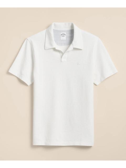 Brooks Brothers Cotton Pique Garment-Dyed Johnny Collar Polo Shirt