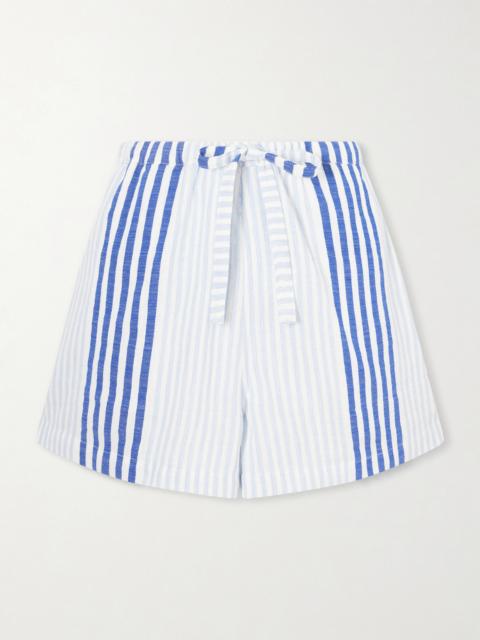 lemlem Safia Striped Cotton Shorts