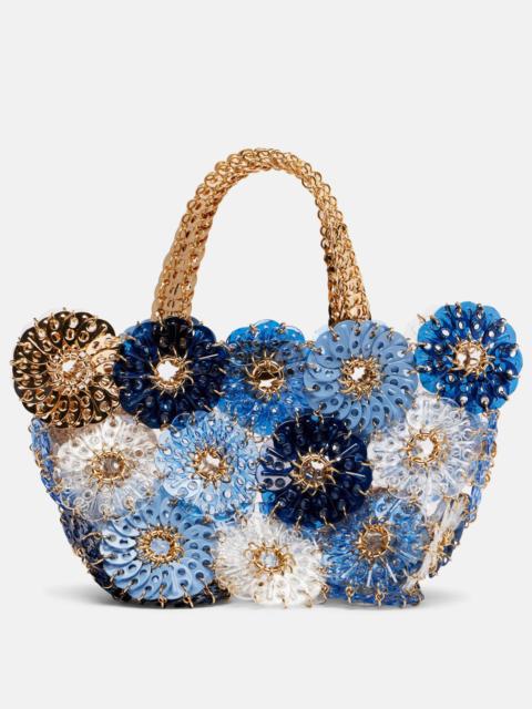 rabanne Flower 1969 Small embellished tote bag