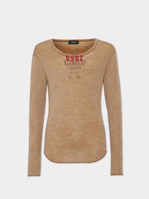 DSQUARED2 DSQ2 MARBLE DYED CHOKE FIT T-SHIRT