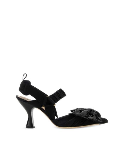 FENDI Colibri bow-detail heeled pumps