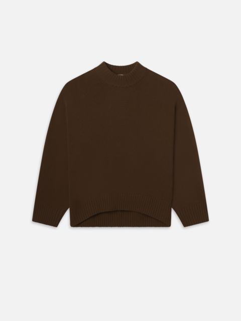 FRAME Oversized Cashmere Crew in Moss
