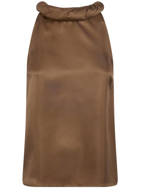 Loulou de Saison "Wilma" Twisted Collar Top