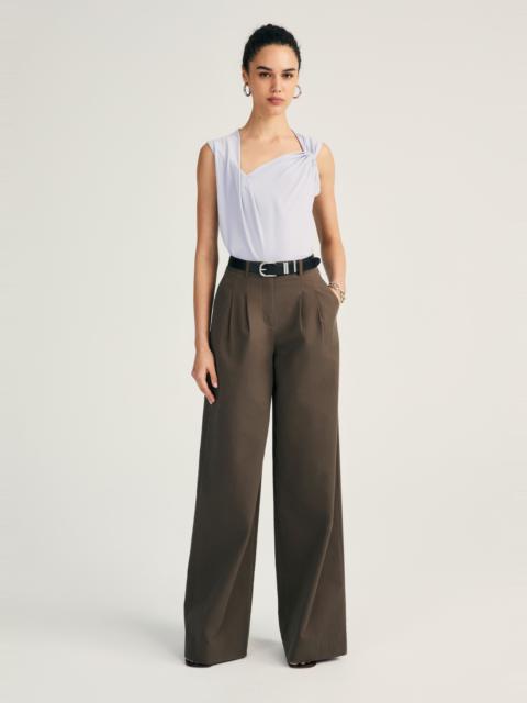 DEREK LAM 10 CROSBY JULIANA WIDE LEG PLEAT FRONT TROUSER