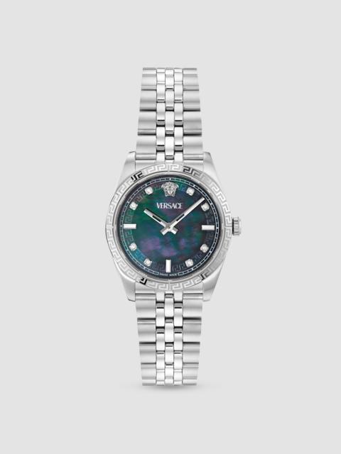 VERSACE Women's Millenyium Stainless Steel & 0.064 TCW Diamond Bracelet Watch/32MM - Silver