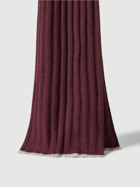 Brunello Cucinelli Cashmere rib knit scarf