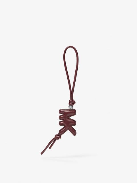 MICHAEL KORS Puffy Logo Leather Bag Charm