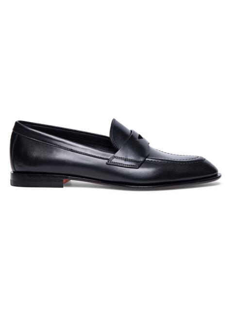 Santoni Women's Famed Leather Penny Loafers - Black