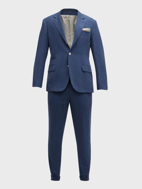 Brunello Cucinelli Men's Solid Linen Suit