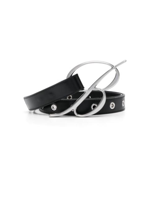 Blumarine logo-buckle leather belt