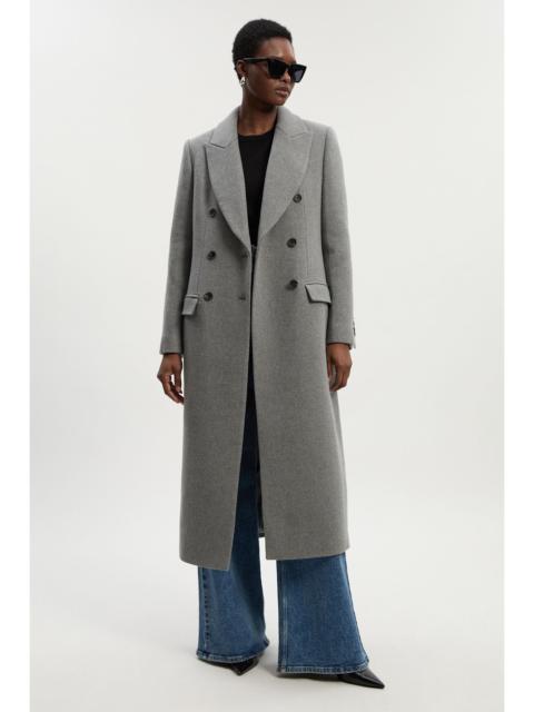 KAREN MILLEN Petite Brushed Wool Double Breasted Tailored Midi Coat