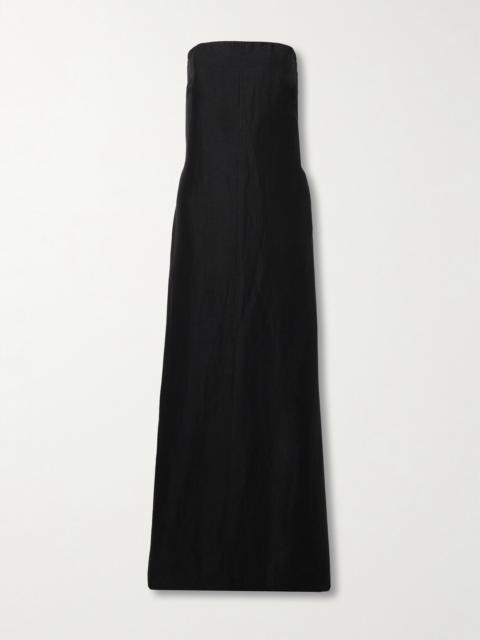 BONDI BORN® + Net Sustain Bormio Strapless Woven Maxi Dress