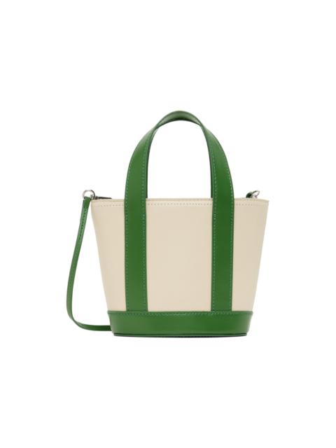 STAUD Off-White & Green Allora Micro Bag