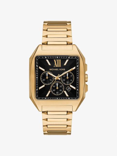 MICHAEL KORS Hayes Oversized Gold-Tone Sport Watch