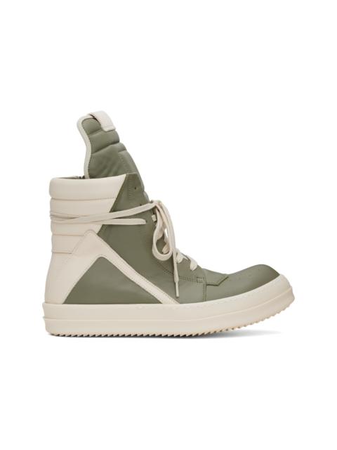 Green & Off-White Hollywood Geobasket Sneakers