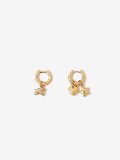 Burberry Mini Charm Hoop Earrings