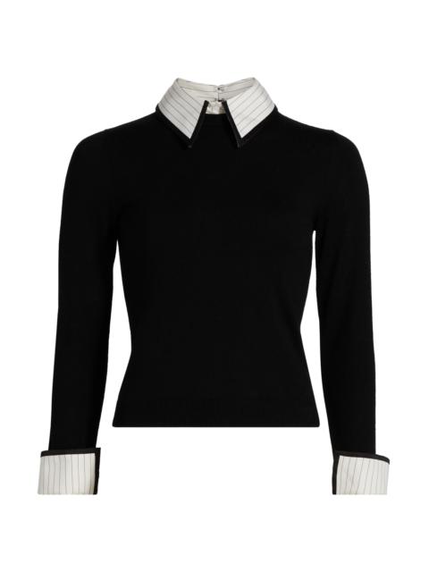 Alice + Olivia Women's Porla Collared Sweater - Black