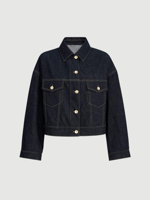 Brunello Cucinelli No-fade denim outerwear jacket with monili