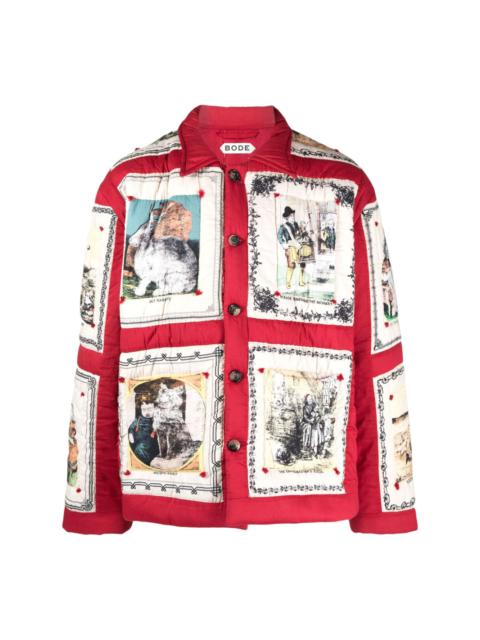 Storytime graphic-print down jacket