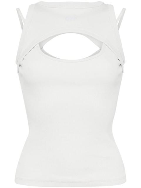 Off-White layered cut-out tank top