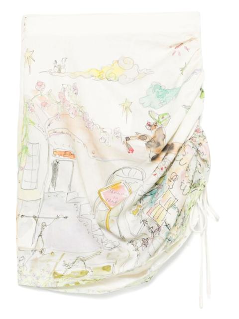 ALÉMAIS linen draped skirt