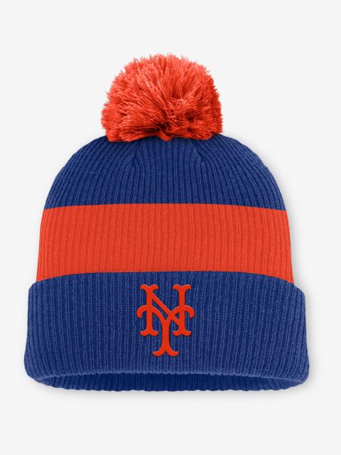 Nike New York Mets Cooperstown Peak Men's Nike MLB Cuffed Pom Beanie