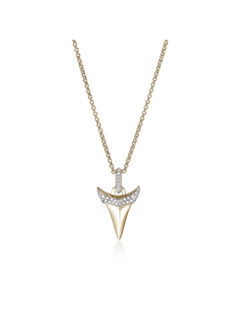 JOHN HARDY Shark Tooth Talisman Necklace, Gold, Diamonds