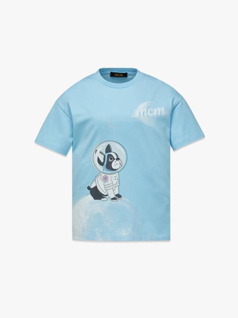 MCM M Pup Astronaut Print T-Shirt in Organic Cotton