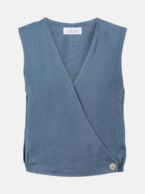 velvet Ollie linen top