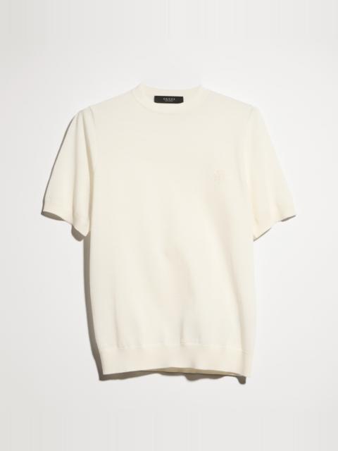 GUCCI Fine wool sweater with embroidery