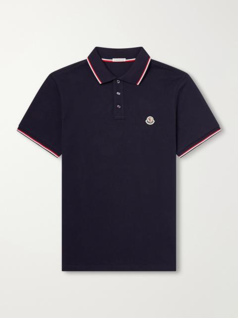 Moncler Logo-Appliquéd Cotton-Piqué Polo Shirt
