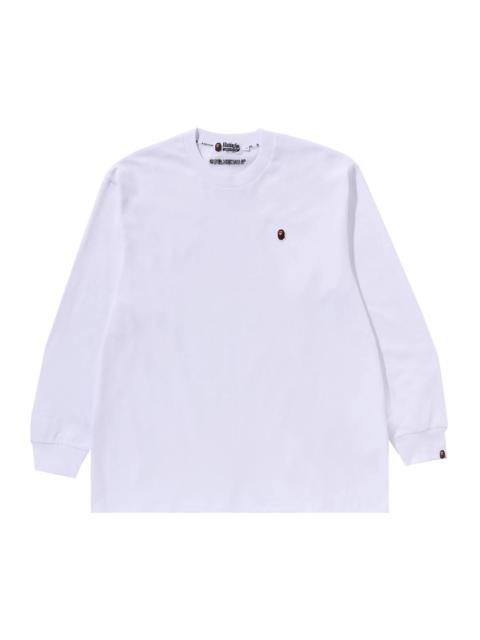 BAPE Ape Head One Point Long-Sleeve Tee 'White'