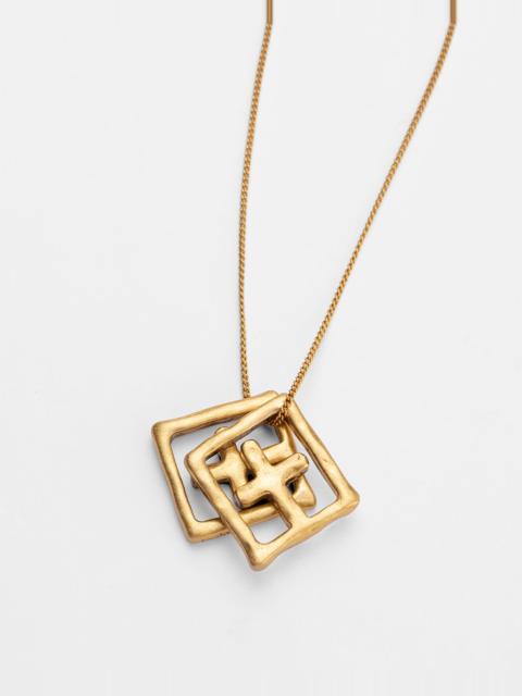 Ksubi 18K AGED BOX CROSS NECKLACE