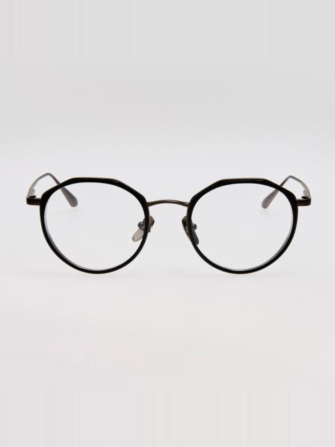 LINDA FARROW Cesar Optical in Matt Black Nickel