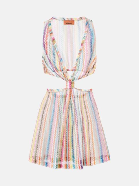 Missoni Zig Zag cutout minidress