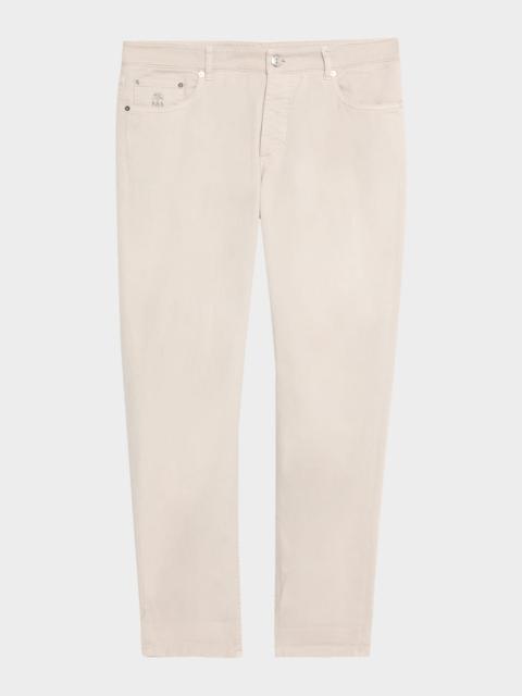 Brunello Cucinelli Men's Garment-Dyed Cotton Five-Pocket Pants