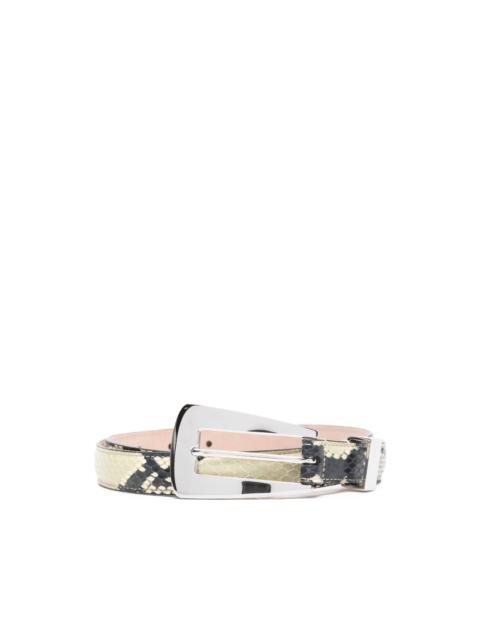 KHAITE Lucca embossed python belt