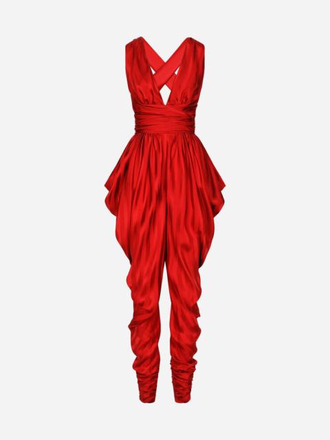 Dolce & Gabbana Envers satin jumpsuit with draping