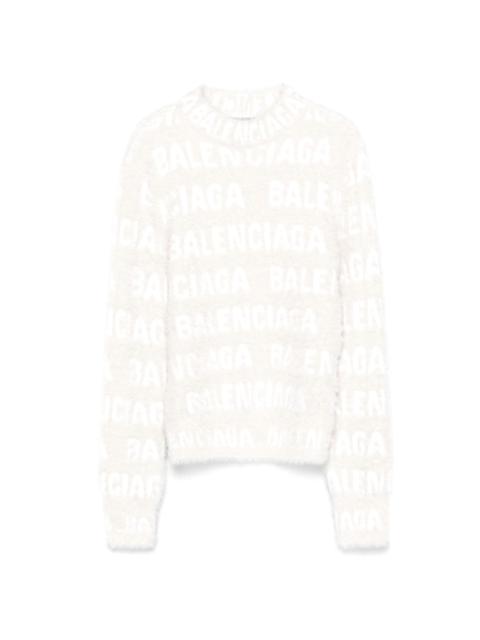 logo-jacquard sweater