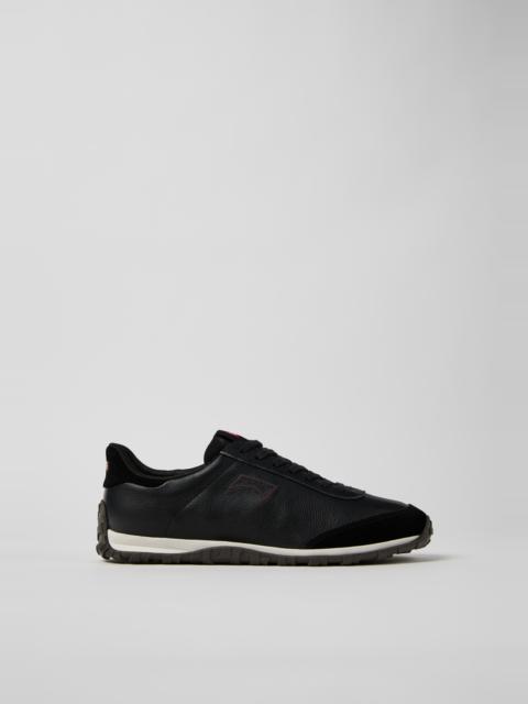 CAMPER Drift Walk Black Leather and Nubuck Sneakers for Men.