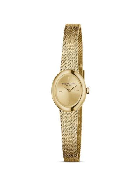 rag & bone Aria herringbone mesh 22mm watch