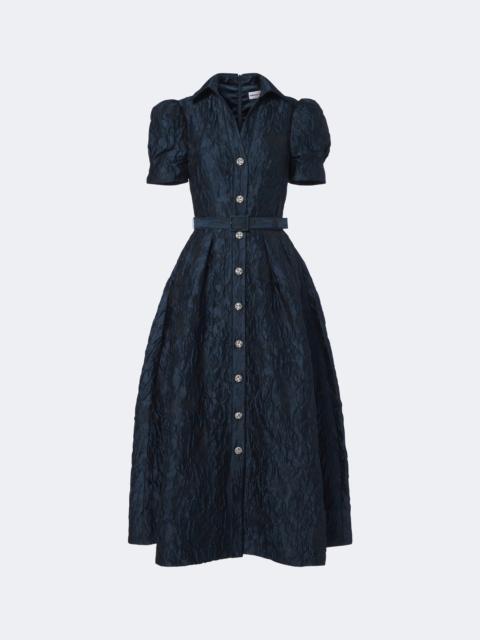 REBECCA VALLANCE Cascades floral jacquard midi dress