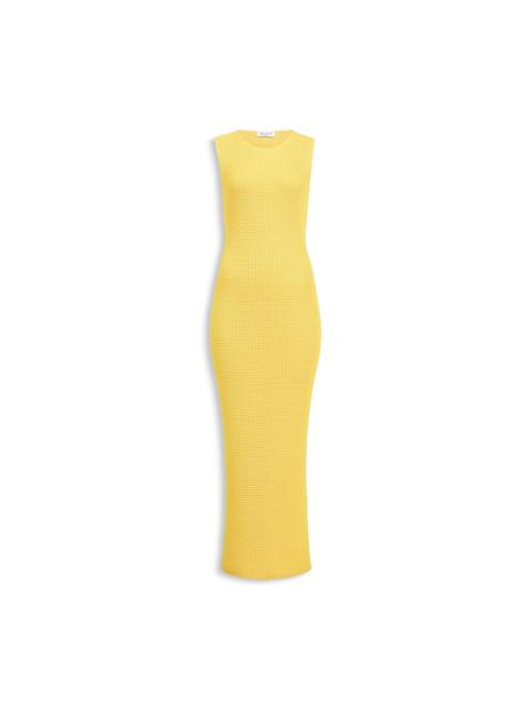 Alaïa WAFFLE GODETS MIDI DRESS