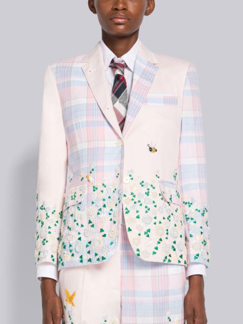 Thom Browne Fun-Mix Madras Flower and Bee Classic Sport Coat