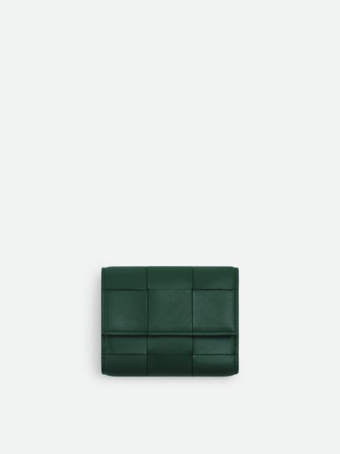 Bottega Veneta Cassette Tri-Fold Zip Wallet