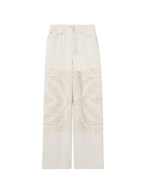 Claudie Pierlot patterned wide-leg jeans