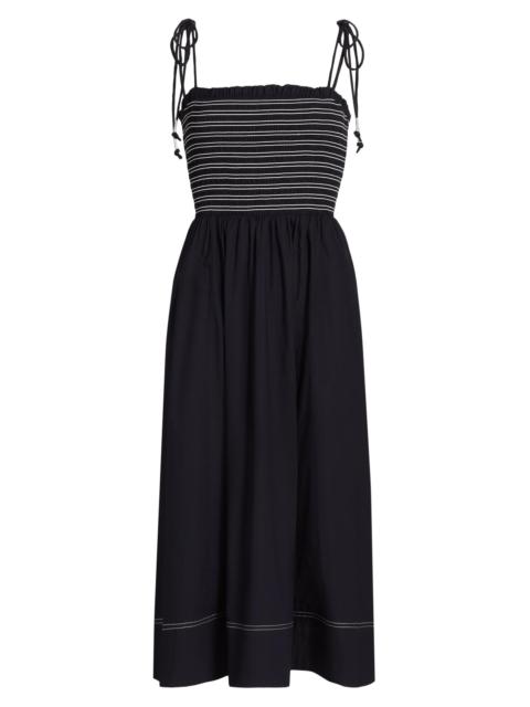 VERONICA BEARD Women's Kaela Cotton Striped Midi-Dress - Navy