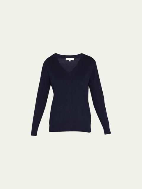 Vince Weekend V-Neck Cashmere Pullover Sweater